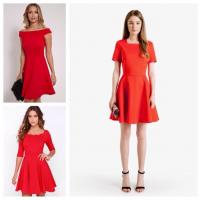 با یک لباس قرمز بلند با پشت باز لباس پایین قرمز تا کف چه بپوشیم